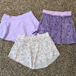 Set of Three Floral and Purple Skirts